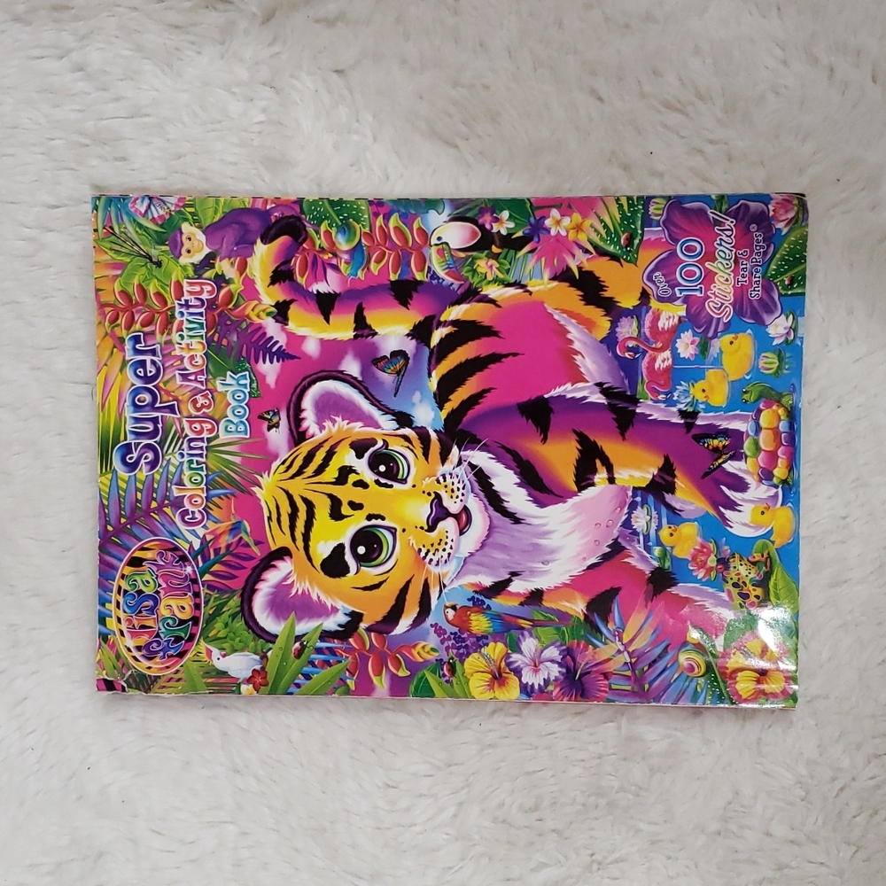 NEW Lisa Frank Super Coloring and Activity book 100 stickers